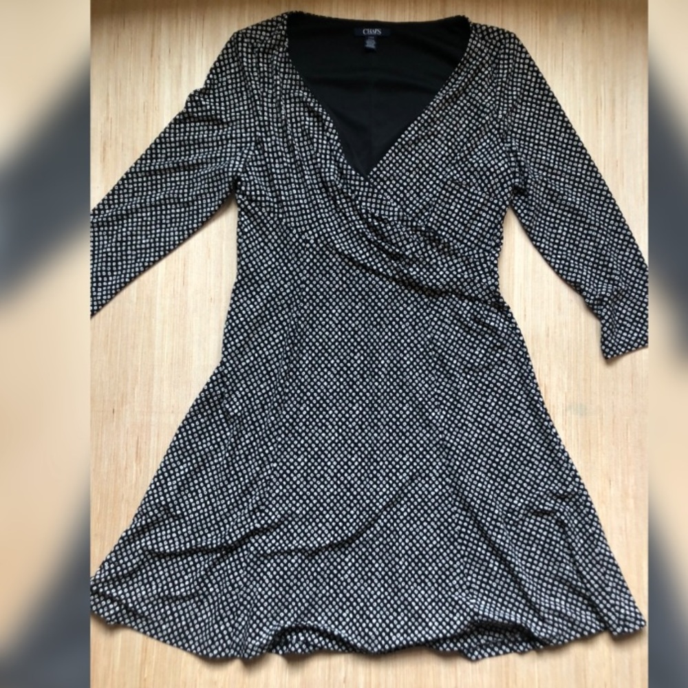 Chaps Long Sleeve Fit and Flare Dress size Large
